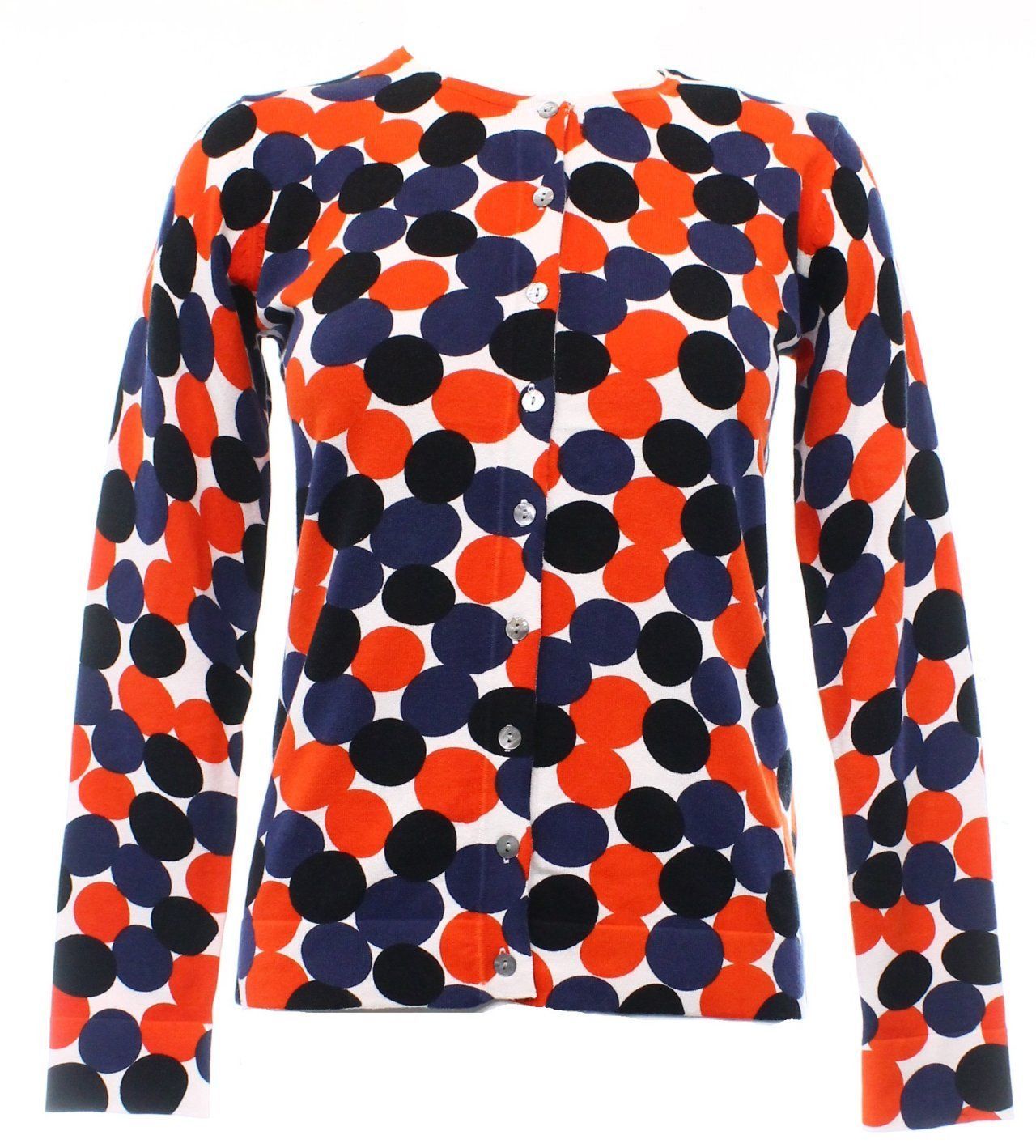 Женский кардиган в горошек