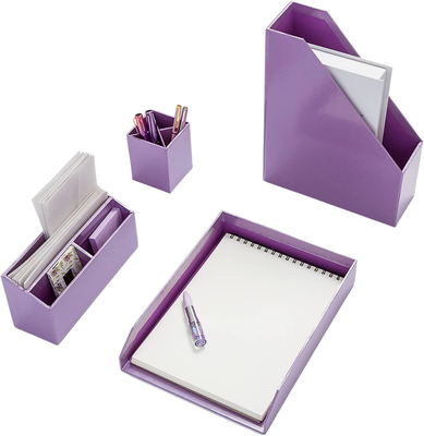 Office Supplies Purple Desk Organizers and Accessories Cute