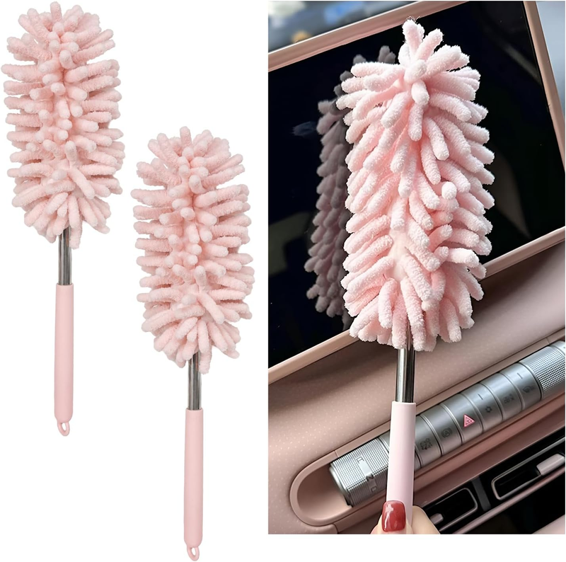 2PCS Car Interior Duster with Extension Pole, 11.8
