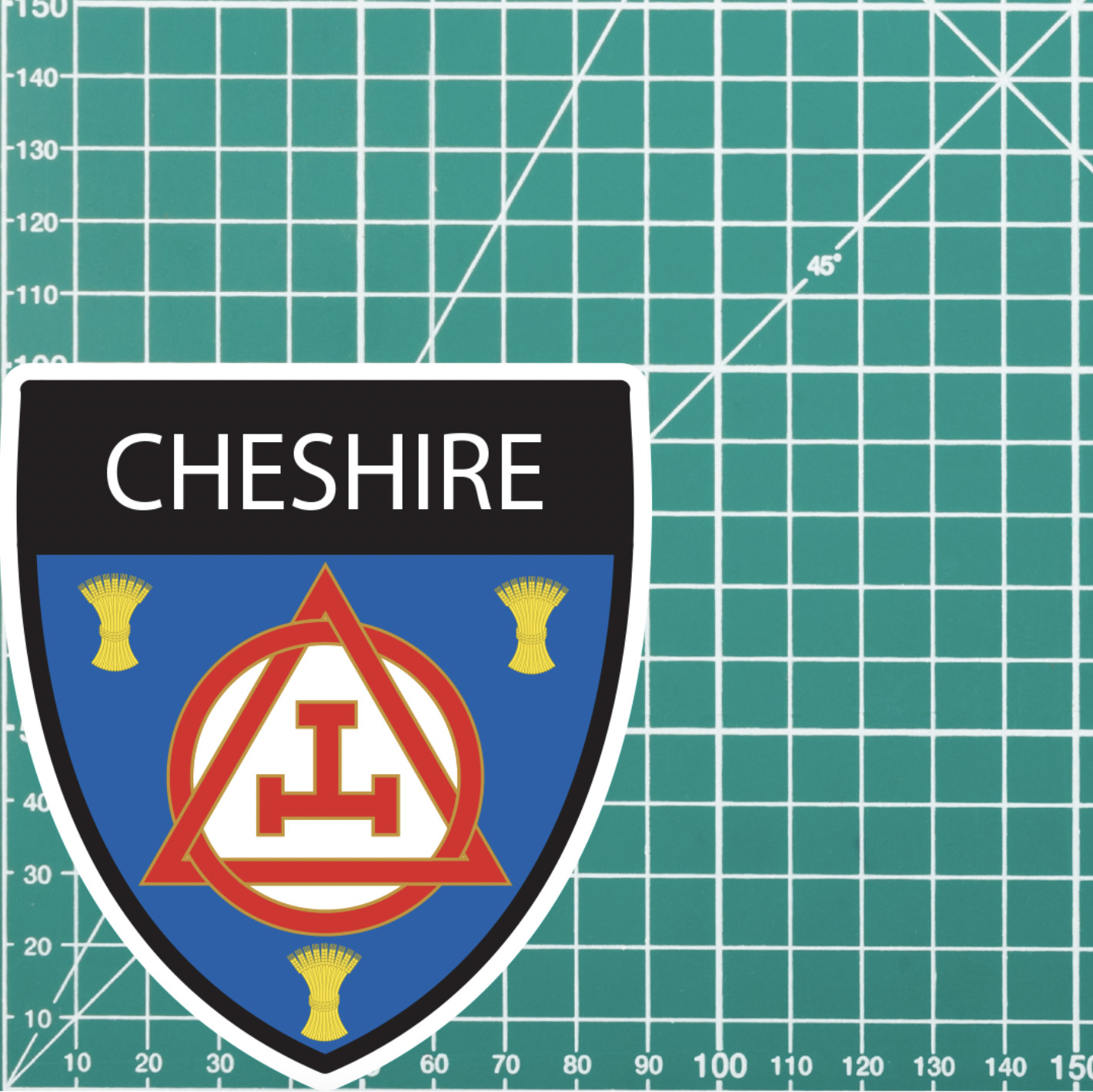 Cheshire Masonic Holy Royal Arch Shield Sticker - Picture 4 of 4