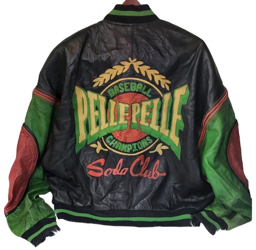 VTG 90s Pelle Pelle SODA Club leather Jacket Vest Marc