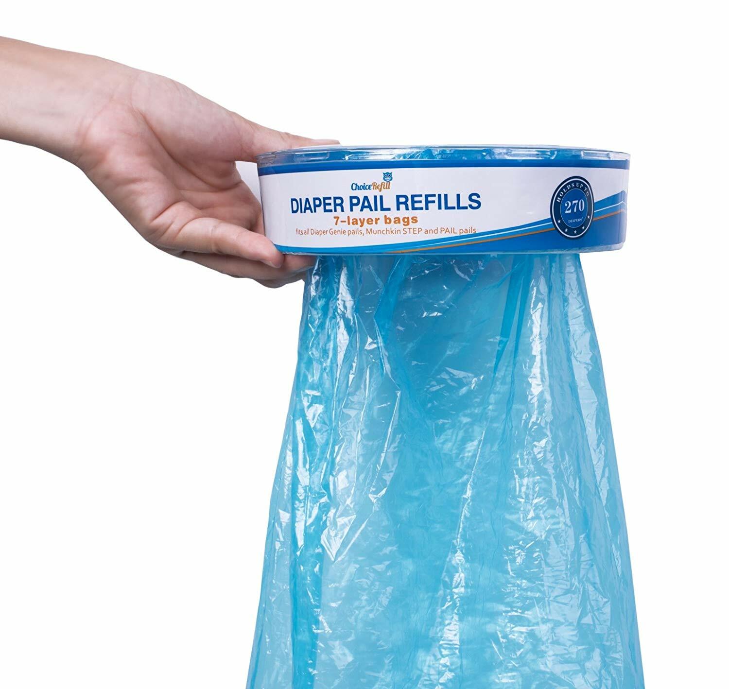 ChoiceRefill Compatible with Diaper Genie Pails, 4-Pack, 1080 Count