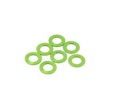 Tone Ninja TuneHues tuner post washers, Green, set of 7