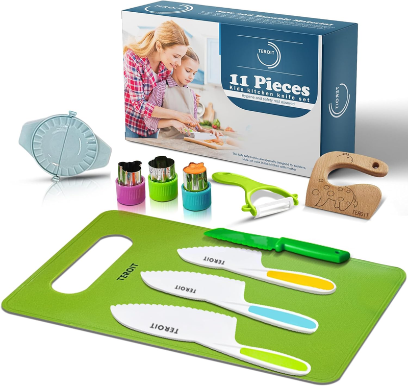For Real Cooking Toddler Knife Set Childproof 11 Pcs