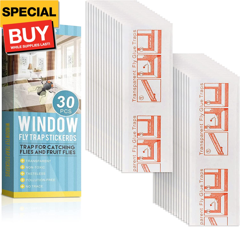 For Indoor, Fly Paper Sticky Strips, Fly Catcher Clear W