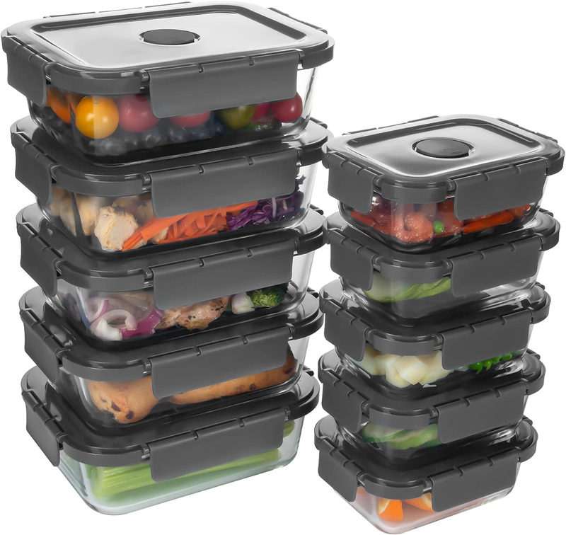 S With Lids Airtight Meal Prep Glass Lunch