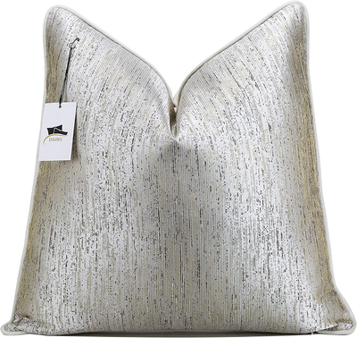 22X22 Throw Pillow Cover Light Gold Cream Case Neutral