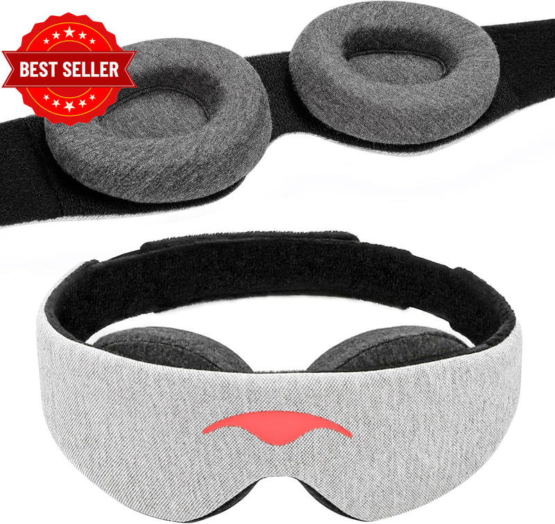 Mask - 100% Light Blocking Eye Mask, Zero Eye Pressure, Comfortable & Adjustable