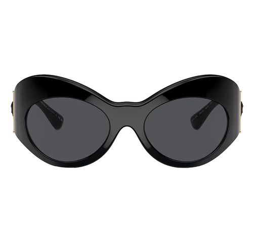 Pre-owned Versace 0ve4462-gb1/87 Black Sunglasses In Gray