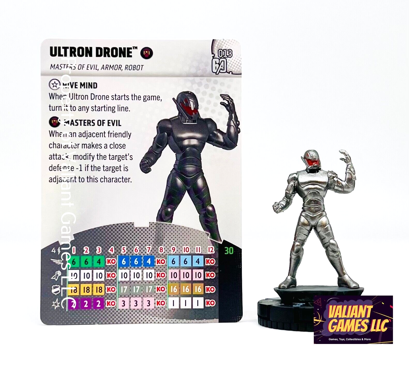 Marvel Heroclix Ultron Drone #013 w/ Card Avengers 60th Anniversary