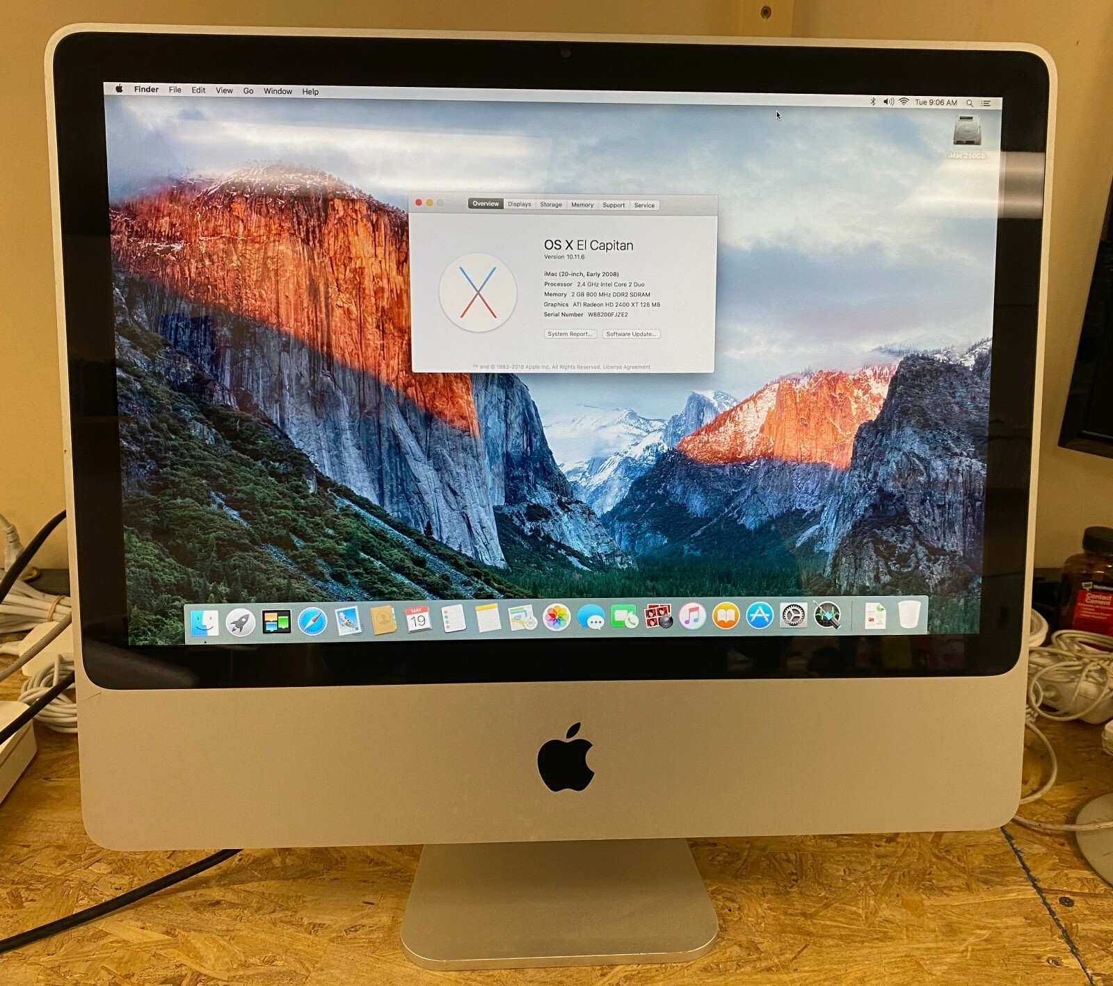 Apple iMac 20-inch May 2008 2.4GHz Intel Core 2 Duo (MB323LL Apple iMac 20-inch May 2008 2.4GHz Intel Core 2 Duo (MB323LL