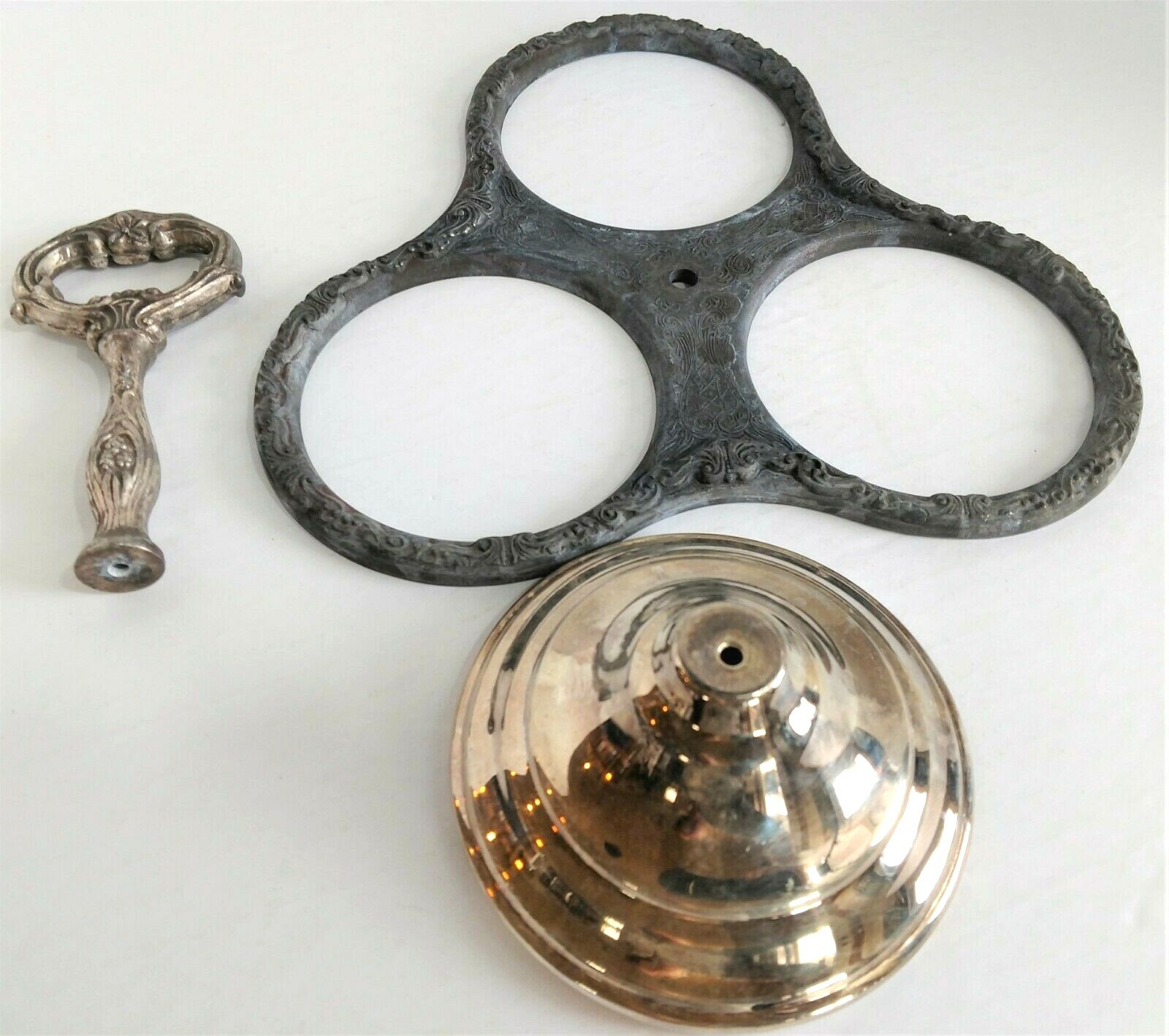 Vintage Sheridan Silver Co. Condiment Holder Table Caddy 3 Space