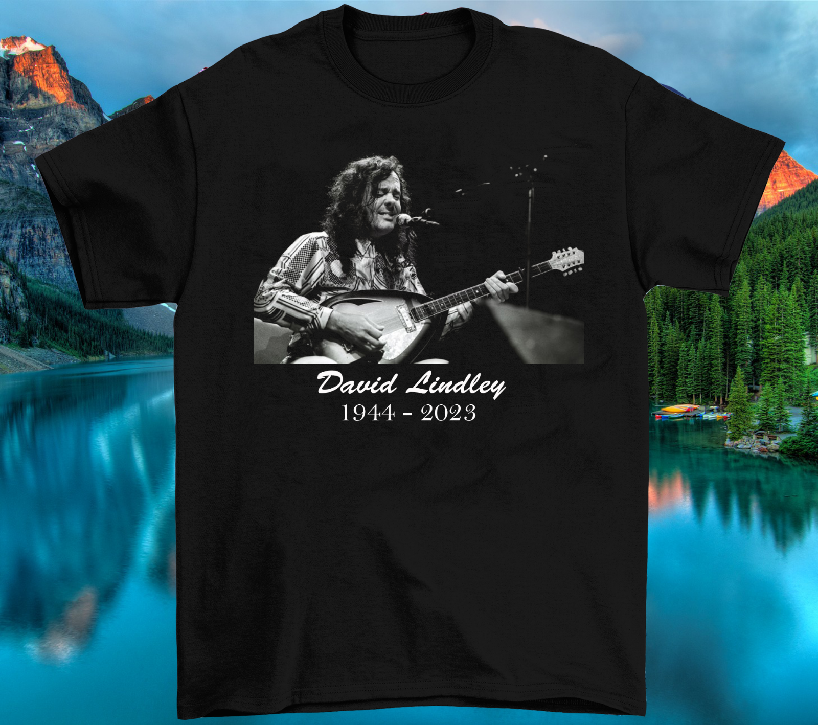 David Lindley Tシャツ David Lindley El Rayo-X Band 1944 - 2023 Cotton Black All