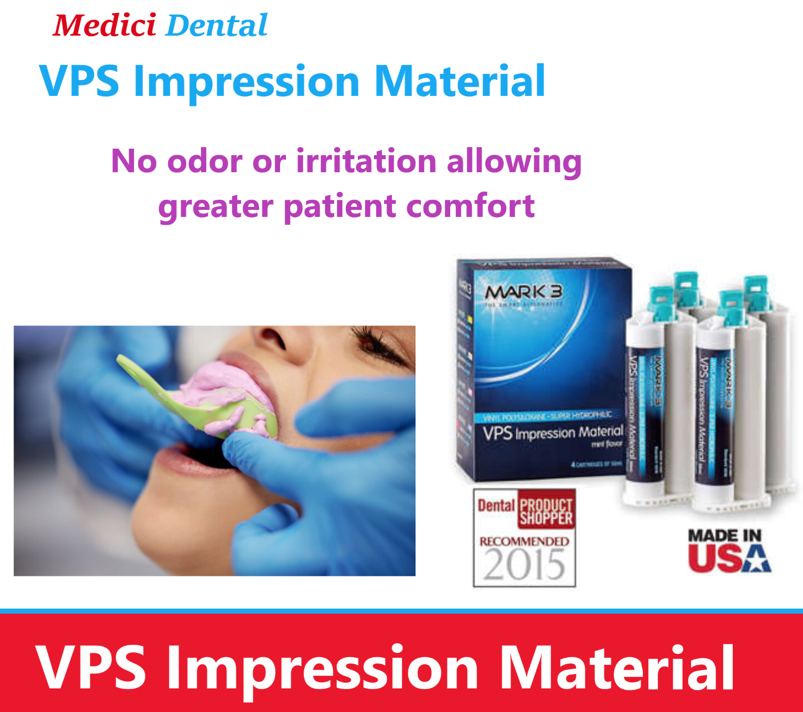 Dental LIGHT BODY FAST SET VPS Impression Material 50ML Cartridges, PVS MARK3