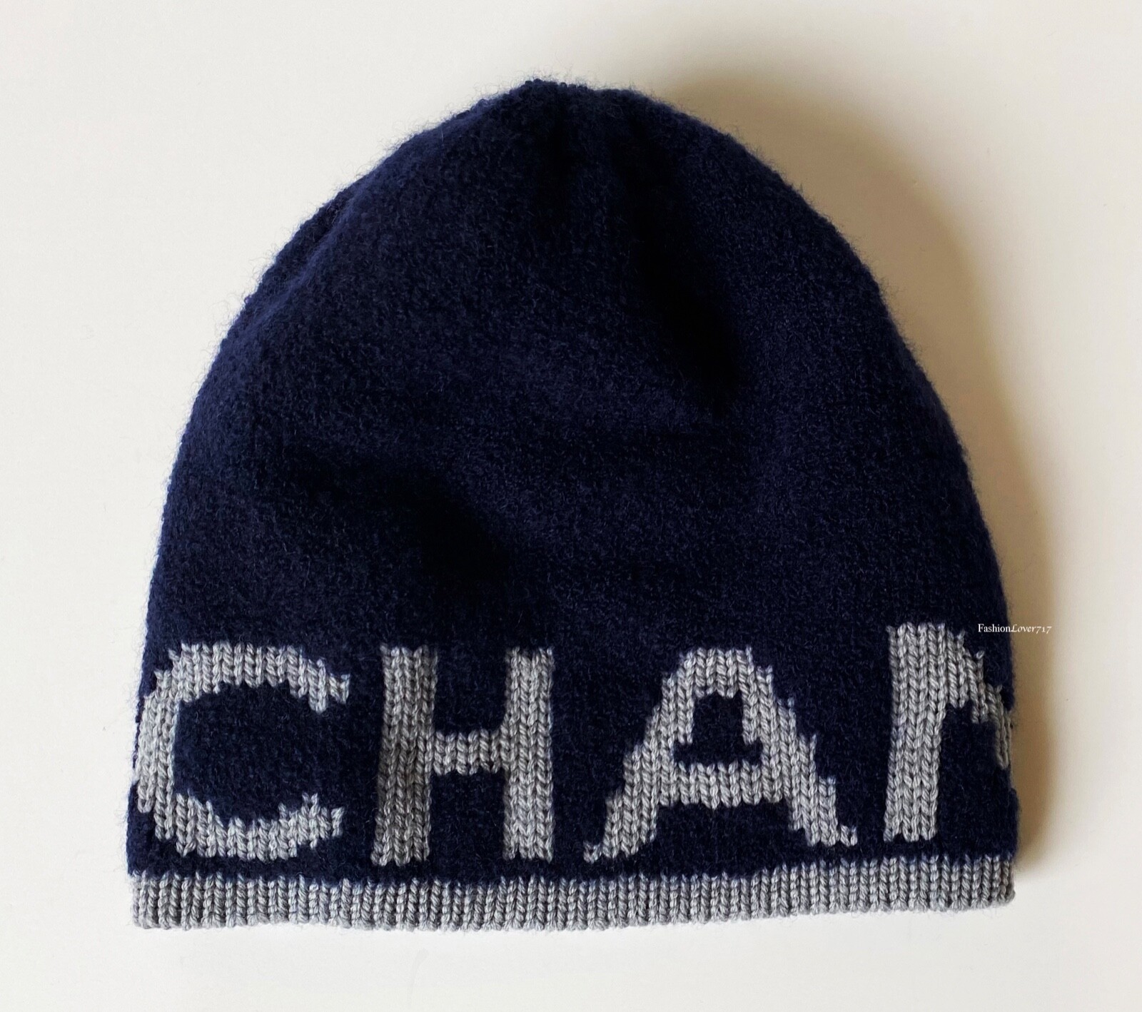 CHANEL ニット帽 ネイビー シャネル CHANEL ニット帽 ネイビー/ホワイト 大人気♡】CHANEL