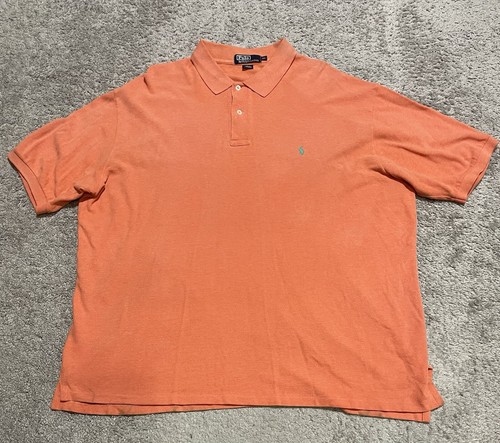 Polo Ralph Lauren Polo Shirt Men's XXL Orange Short Sleeve