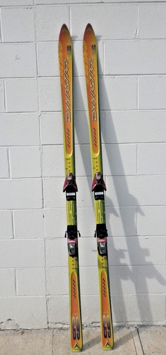 Vntge Dynastar 69 Power Grip Coupe Skis Orange Yellow Vntge Dynastar 69 Power Grip Coupe Skis Orange Yellow
