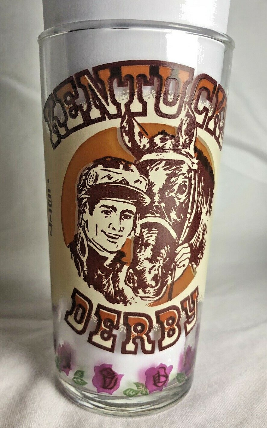 1977 Kentucky derby glass .Seattle Slew.Triple Crown Winner