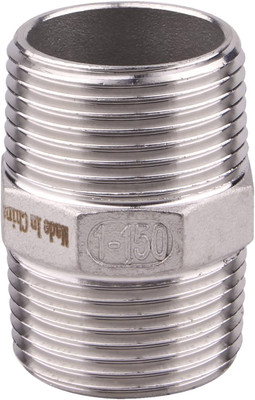 Hex Nipple 1 Inch Male NPT -  Stainless Steel 304 Threaded Pipe Fitting for Brew