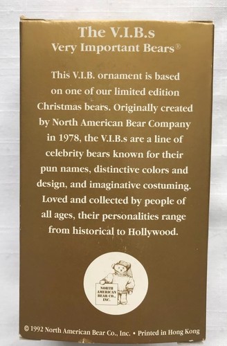 Very Important Bear Mini VIB Ebearneezer Scrooge 1992 North Anerican Bear MIB