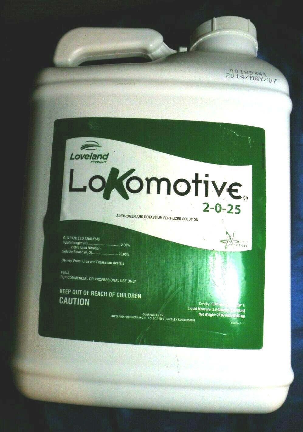 LOKOMOTIVE 2-0-25 fertilizer 2.5gallons - Potassium targeted