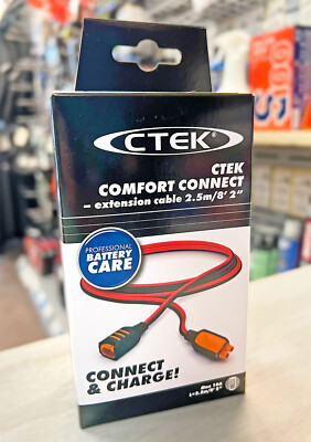 CTEK Comfort Connect Motorcycle Vehicle Battery Extension Cable 8.2 Ft - #56-304
