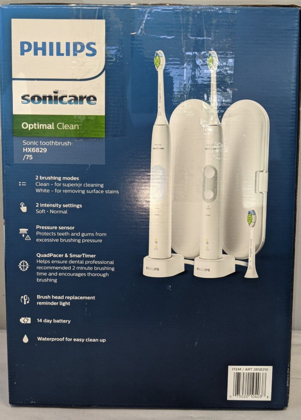 Philips -Sonicare Optimal Clean - HX6829/75 Rechargeable Sonic Toothbrush 2-Pack Philips -Sonicare Optimal Clean - HX6829/75 Rechargeable Sonic Toothbrush 2-Pack
