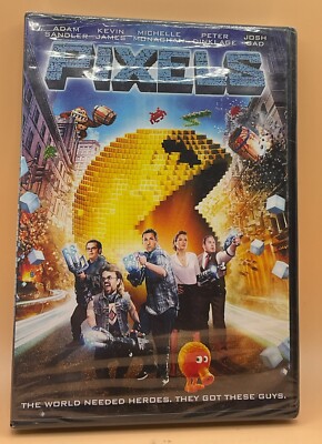 Pixels DVD 2015 Adam Sandler **SEALED NEW** **Buy 2 Get 1 Free**