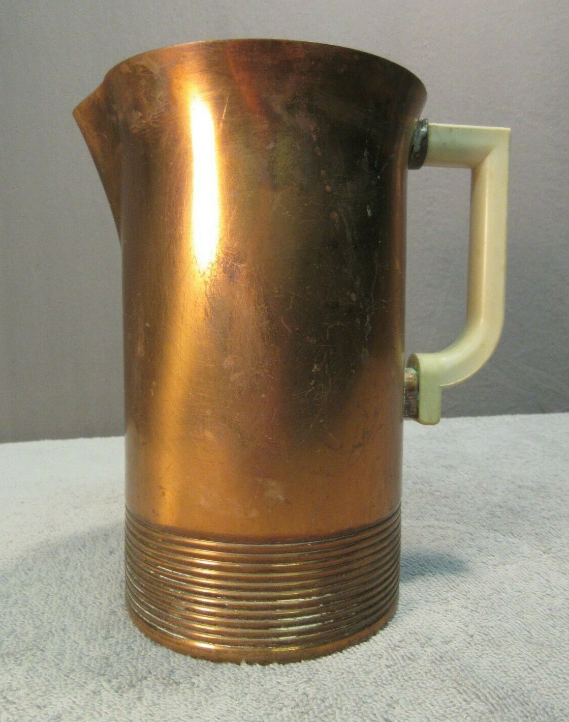 Vintage Chase Copper Pitcher - (art deco brass)