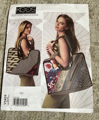 Vogue Accessories Sewing Patterns Bag Purse UNCUT V1403 Koos Couture Designer