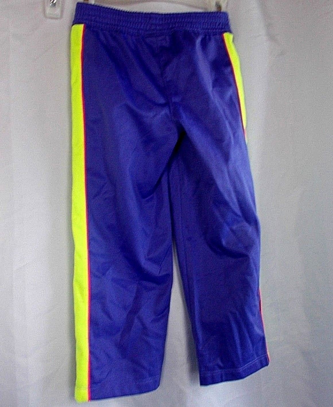 Nike Athletic Pants Purple Yellow Pink Stripe Logo Sparkle Girl's Size 4