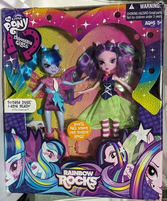 My Little Pony EQUESTRIA GIRLS Sonata Dusk & Aria Blaze Dolls Rainbow Rocks New