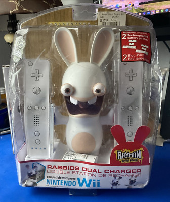 Wii Rayman Raving Rabbids Dual Controller Charge Station Collectors Ed