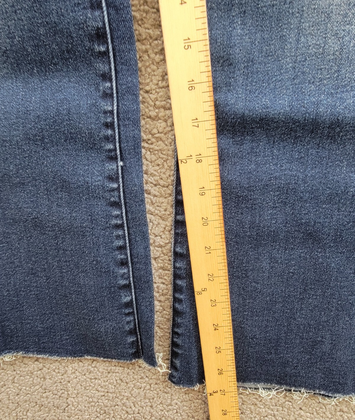 MOTHER The Outsider High Rise Ankle Fray Flare Jeans Women's 32 Uncharted Button - Picture 7 of 18