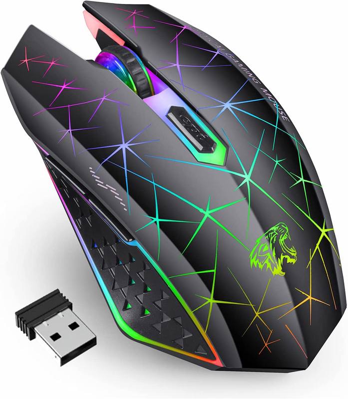 , Rechargeable Led Wireless Mouse Silent Optical