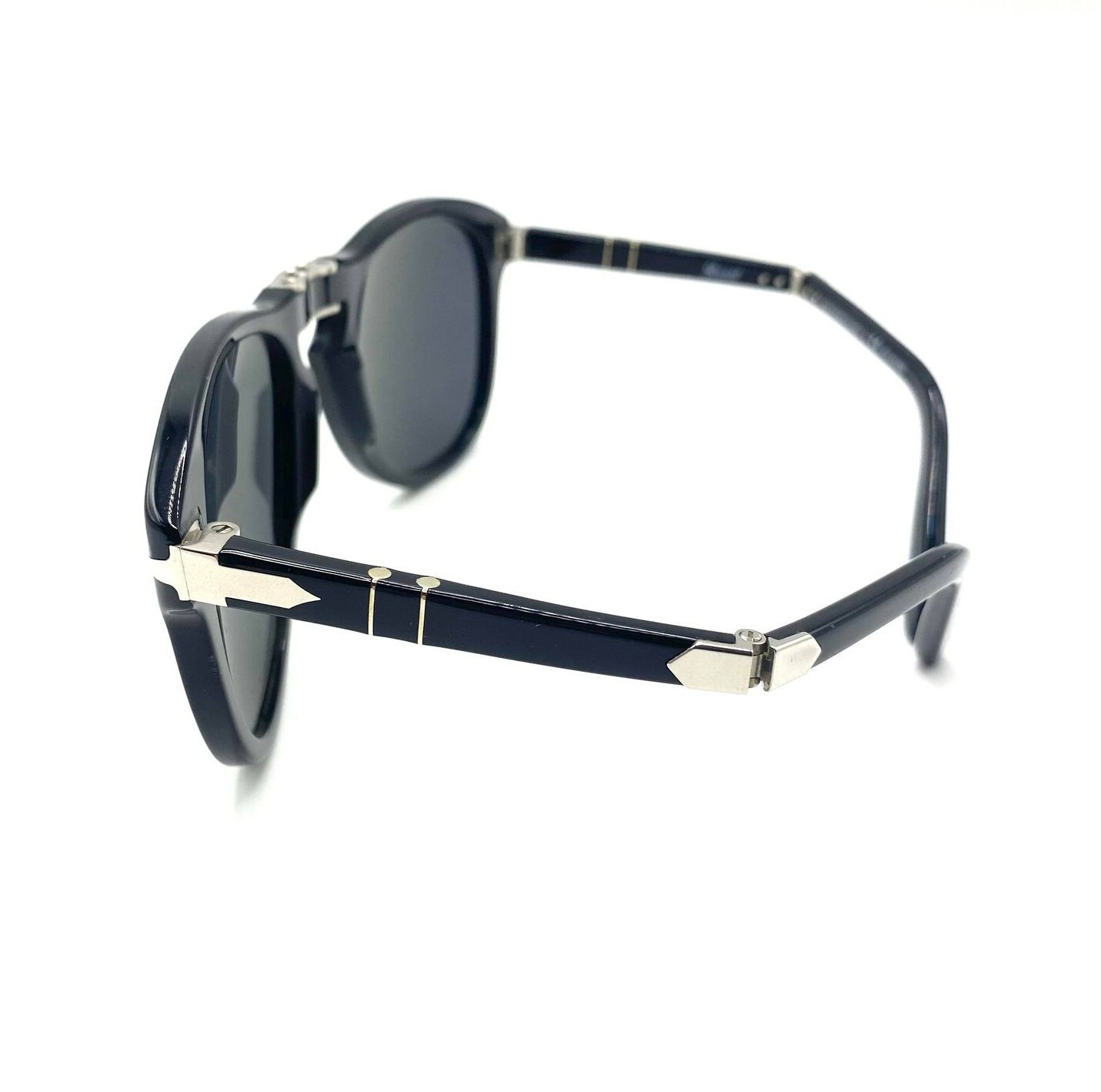 Pre-owned Persol Steve Mcqueen Po714sm Sunglasses 95/48 Black/grey Polarized Lens 54mm In Gray