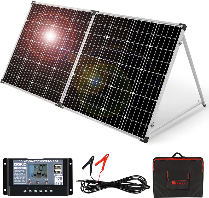 Folding Solar Panel Kit with Controller to Charge 12 Volts Batteries (AGM Lead/A