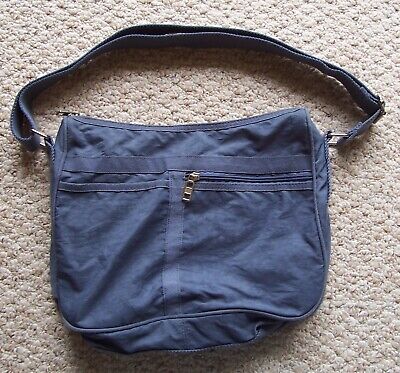 GAL Shoulder Bag Purse Handbag Crossbody Travel Zipper Blue Gray 4 Pockets 