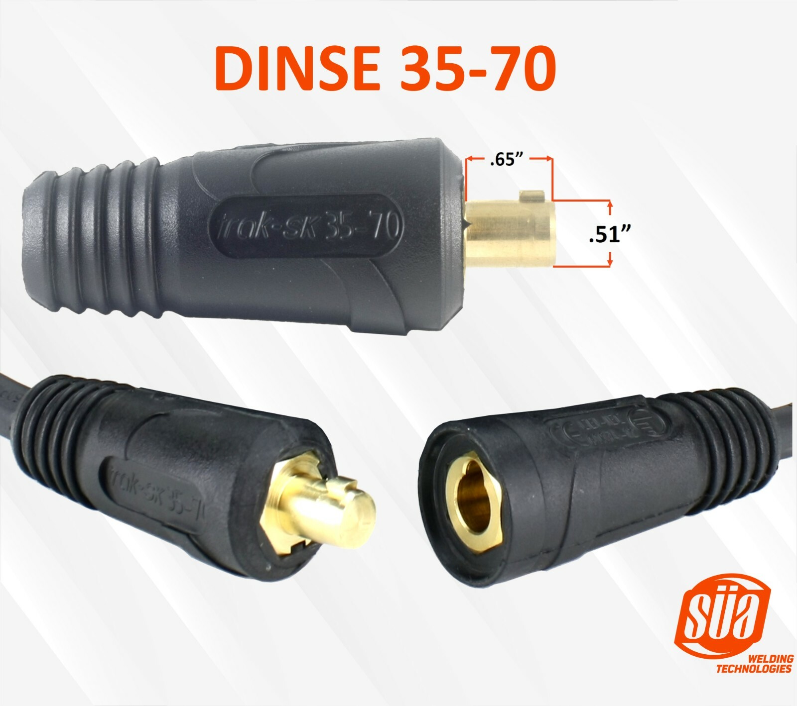 200 Amp Welding Lead Extension Dinse 3570 Male/Female Connectors 2 Cable eBay