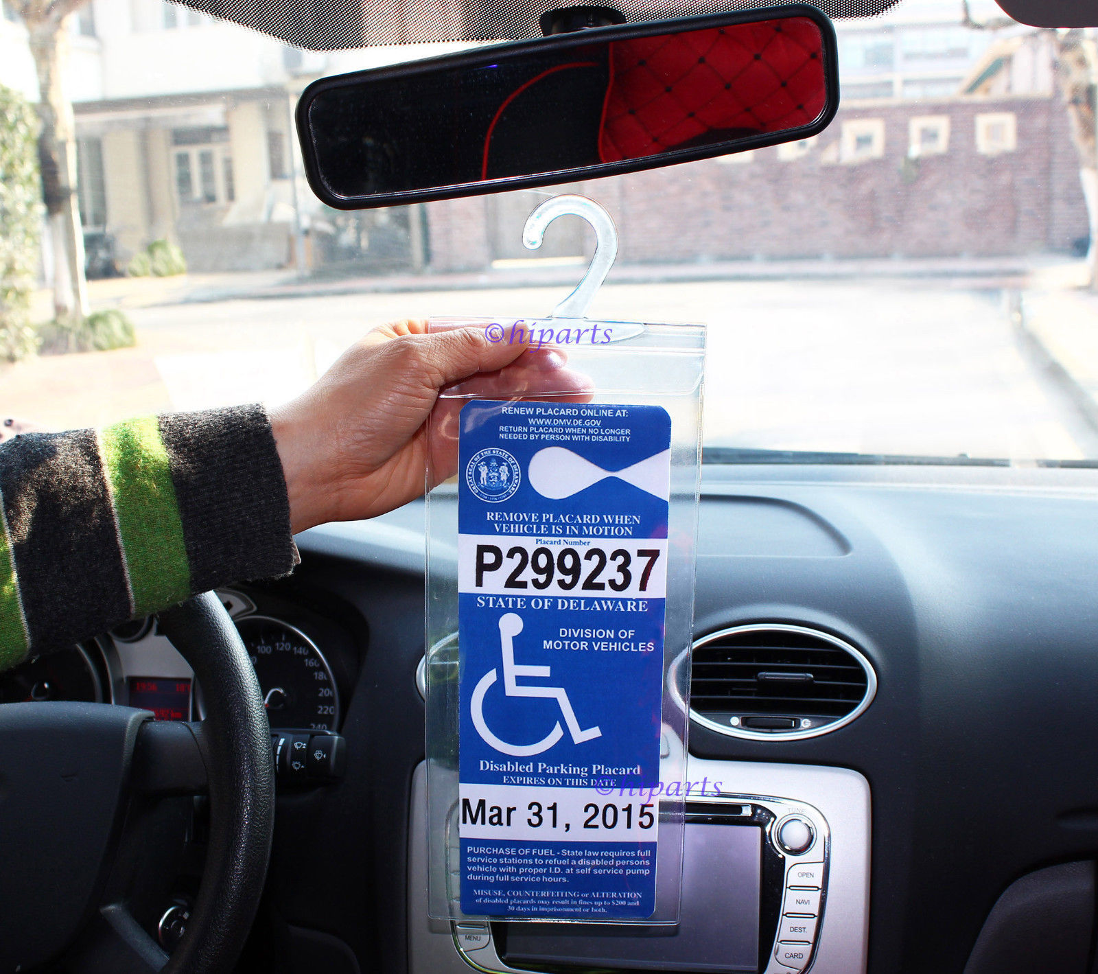 2 3 4pcs Handicap Permit Placard Protector Hanger Parking Car