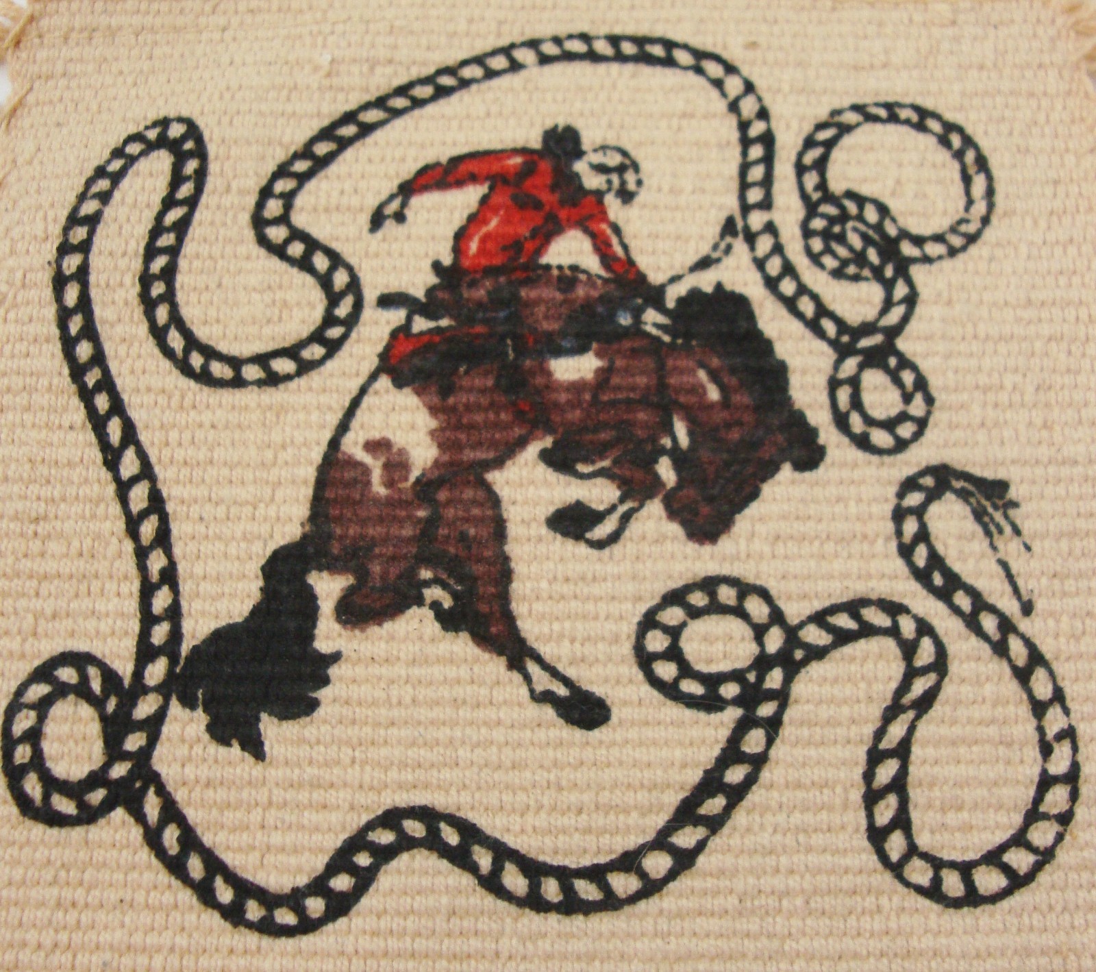 Vintage Bucking Bronco Cowboy Mini Tea Party Woven Place mats