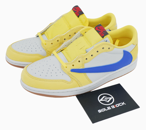 靴 Travis Scott Nike Air Jordan 1 Canary Women's Air Jordan 1 Low OG x Travis Scott 'Canary' (DZ4137