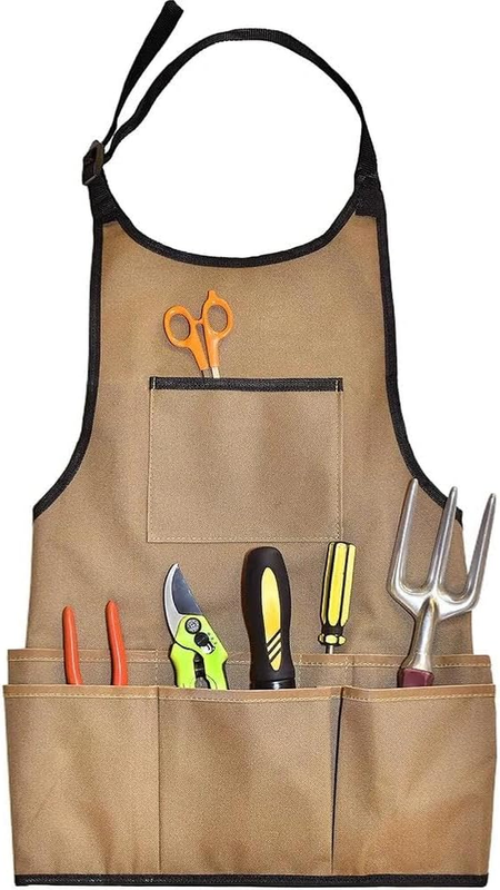 Oxford Cloth Gardening Apron - 14 Pockets Waterproof Garden Aprons for Women wit