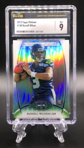 Russell Wilson 2012 Topps Platinum #138 Broncos Rookie Card RC CSG 9 MINT ???. rookie card picture