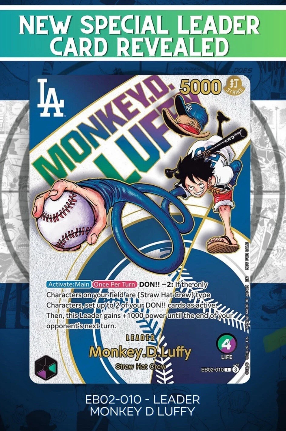 【7/6発送】ドジャースxワンピースコラボ　ルフィトレーディングカード2025 m61700884165_1.jpg?1751647051