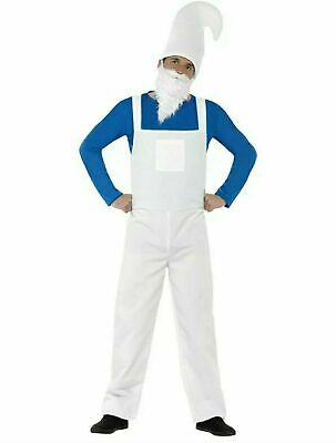 Men's Smurf / Garden Gnome Fancy Dress Outfit Funny Hilarious Blue Szs S,M,L,XL