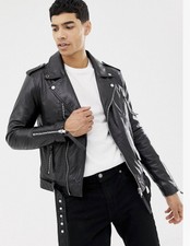 ASOS Barney’s Originals Men’s Real Leather Zipped Belt ...