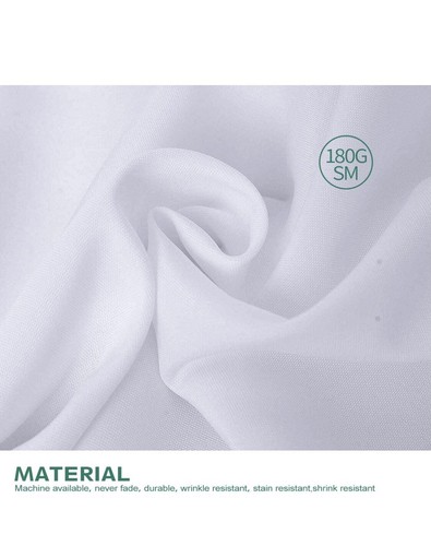 Lann's Linens TBL-R120-WHT_10 Round Tablecloth