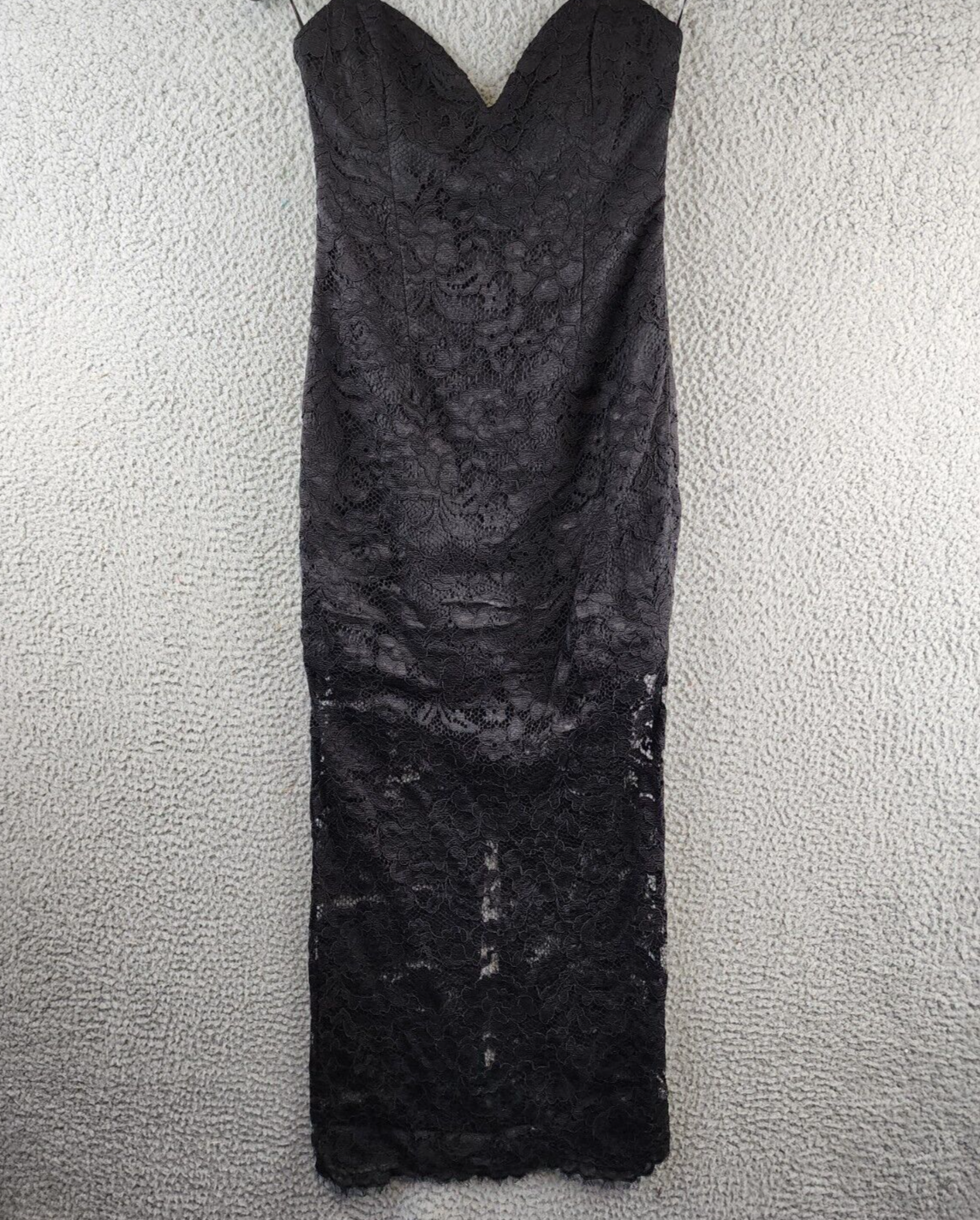 Bardot Artemis Midi Lace Dress Women's 2 Black Sweetheart Neck Back Zip Closure - Picture 2 of 13