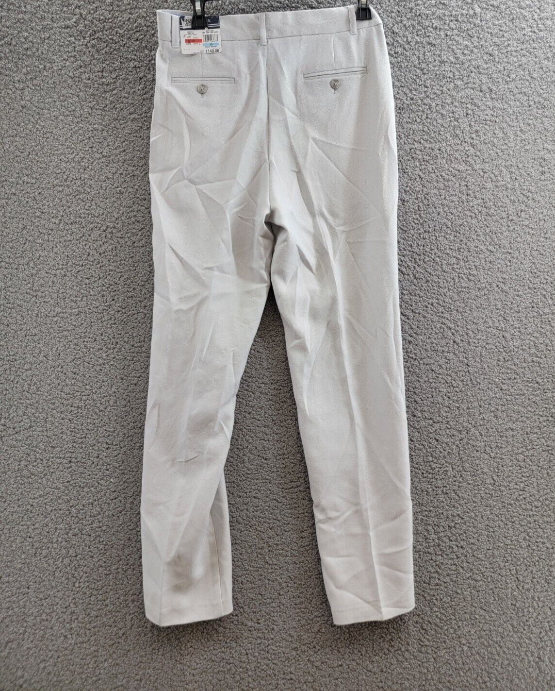 Nautica Pindot Dress Pants Big Boys 20 Light Gray Crease Front Zip Hook & Bar - Picture 13 of 17
